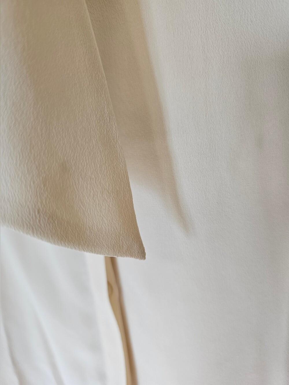 NWT Sezane 100% Silk Cream Ivory Blouse Top Removable Neck Tie Size 34 S XS - Picture 9 of 12